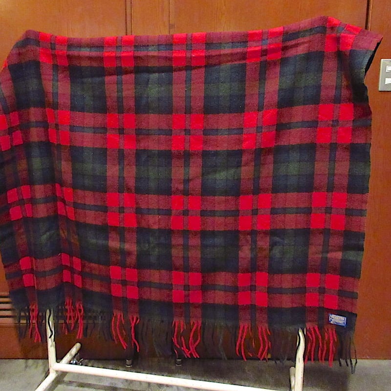 ビンテージ60's○ケース付きPENDLETON チェックウールブランケットsize