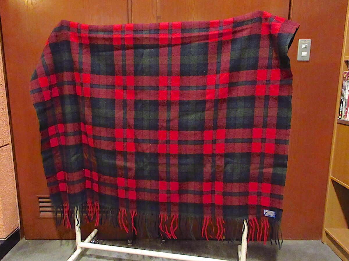50〜60s vintage ウールブランケット チェック