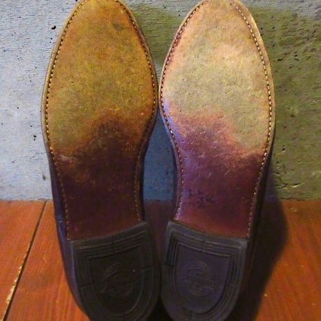 ビンテージ80's●FLORSHEIMレザーストレートチップシューズ赤茶size 9 1/2 D●260326j2-m-dshs-27cm革靴1980sフローシャイム