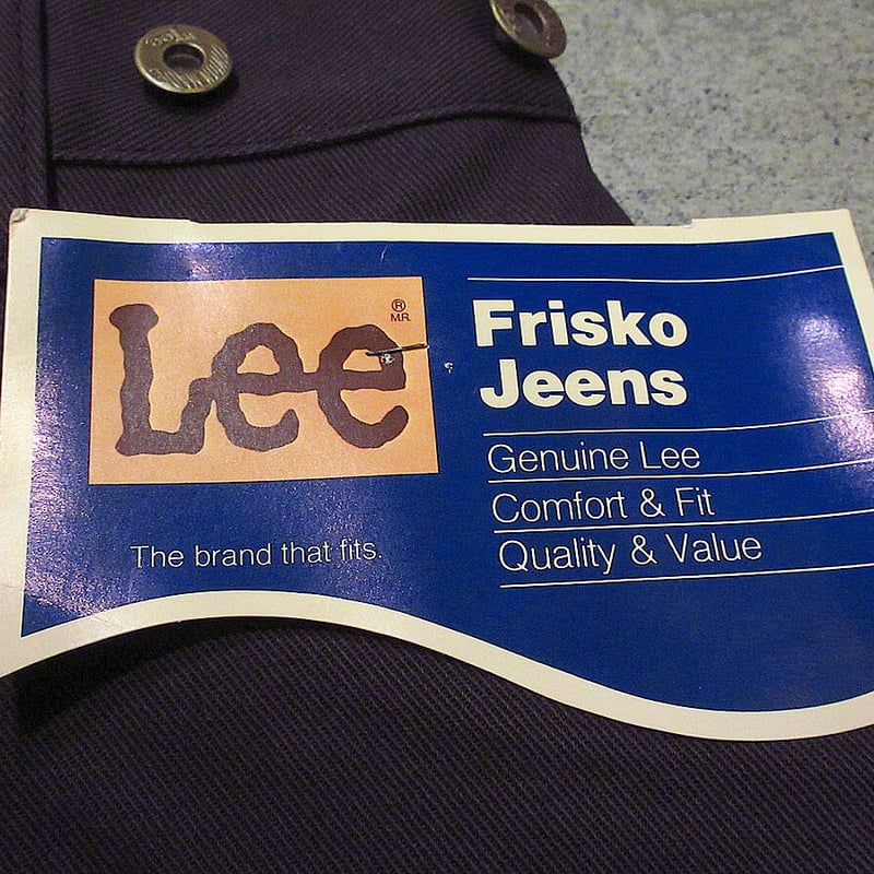 Lee フリスコジーンズ ヴィンテージ ビンテージ80's○DEADSTOCK Leeフリスコジーンズ黒表記W27 L32
