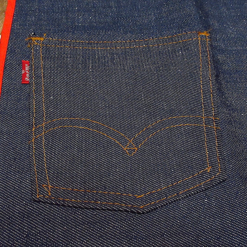 ビンテージ70's○DEADSTOCK Levi'sデニムランチョンマットBIG E ビンテージ70's○DEADSTOCK Levi'sデニムランチョンマットBIG E