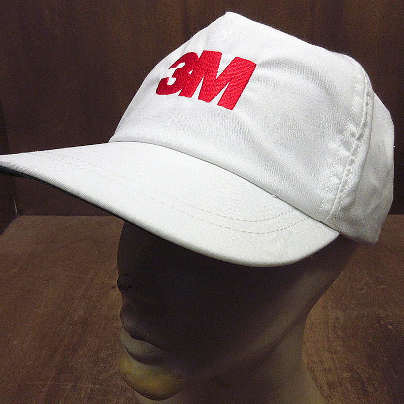 ビンテージ80's90's○DEADSTOCK 3M 5パネルスナップバックキャップ白