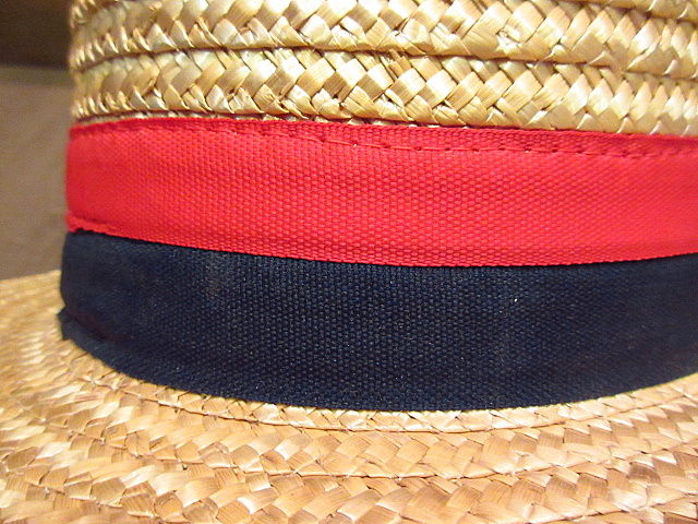 麦わら　過去 ビンテージ○ボーターハット57○200621n7-m-ht-str ストロー