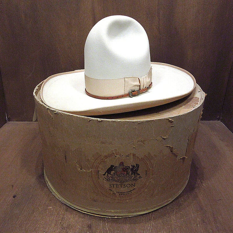 ビンテージ-40's○DEADSTOCK箱付きSTETSON 3Xフェルトカウボーイハット 