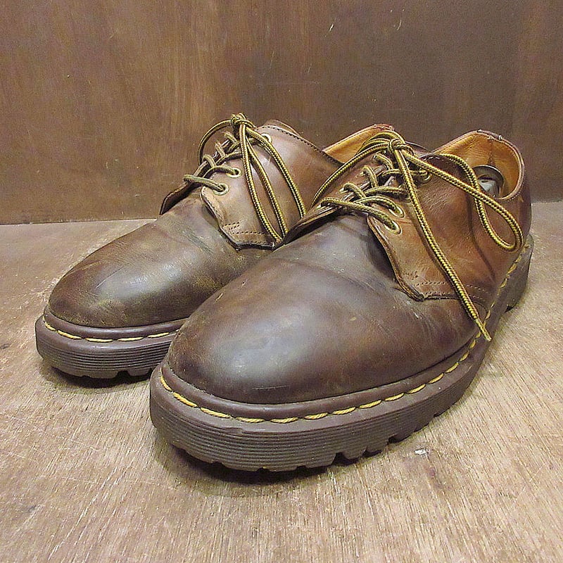 MADE IN ENGLAND○Dr.Martens 4ホールシューズ茶size 10○240