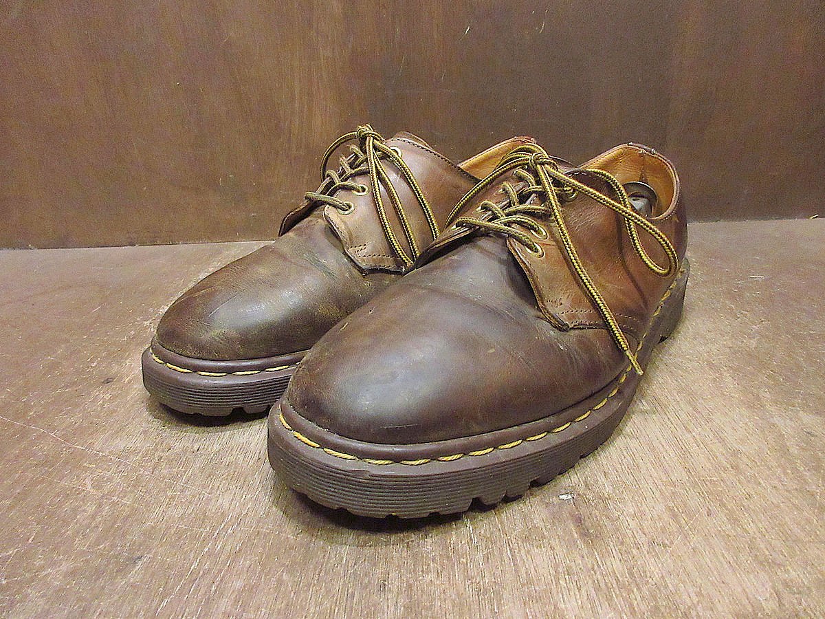MADE IN ENGLAND○Dr.Martens 4ホールシューズ茶size 10○240 
