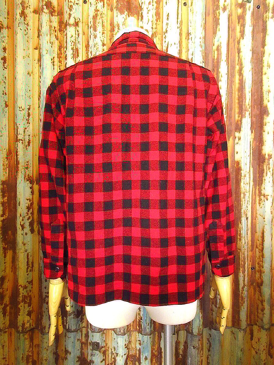 サイズ大 状態良70s CPOシャツ バッファローチェック ウールシャツ 70s Woolrichウールリッチ バッファローチェック ウール シャツ