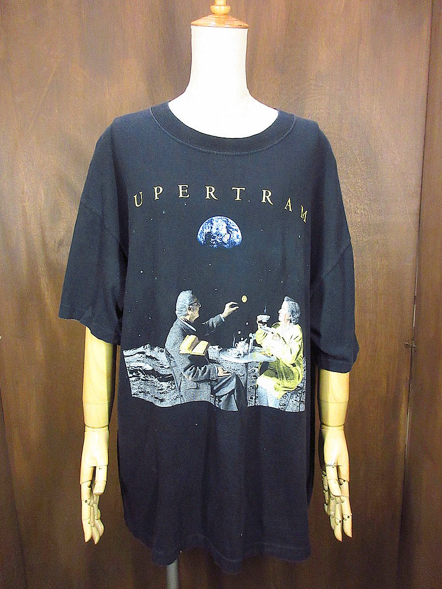 【激レア】90s SUPERTRAMP tシャツ USA製 Murina XL ビンテージ90's○SUPERTRAMPプリントTシャツ黒○240306j6-m-tsh