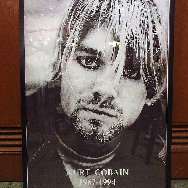 ビンテージ90's○NIRVANA KURT COBAIN 1967-1994額入りポスター○...