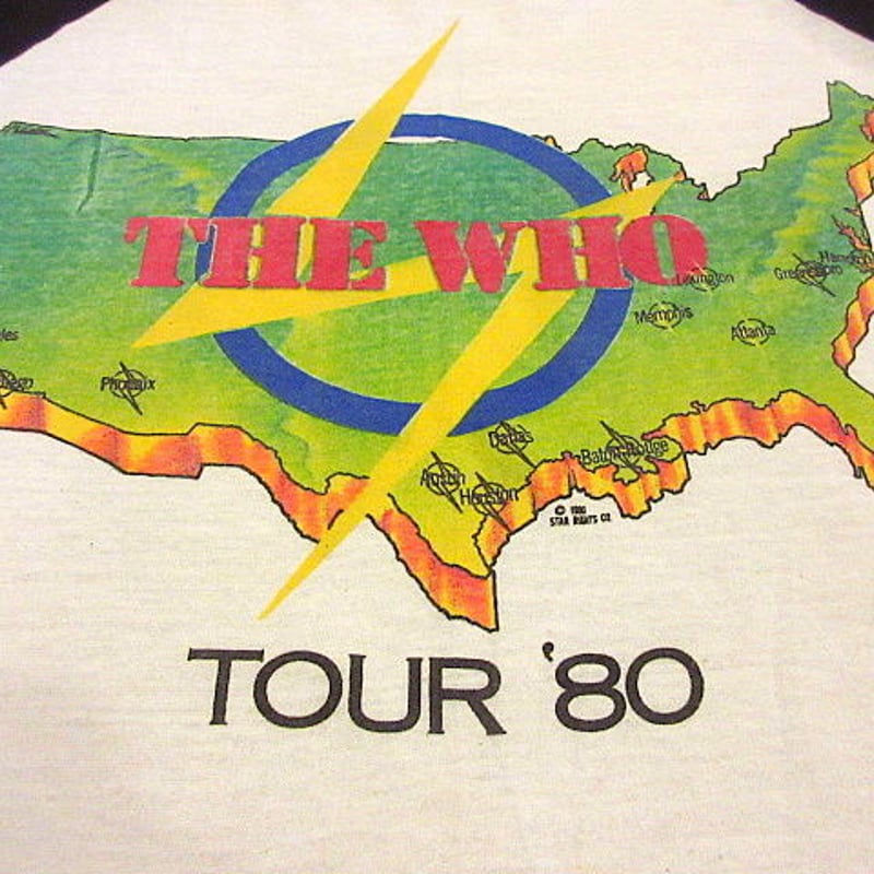 ビンテージ80's○THE WHO 1980年アメリカンツアーラグランT