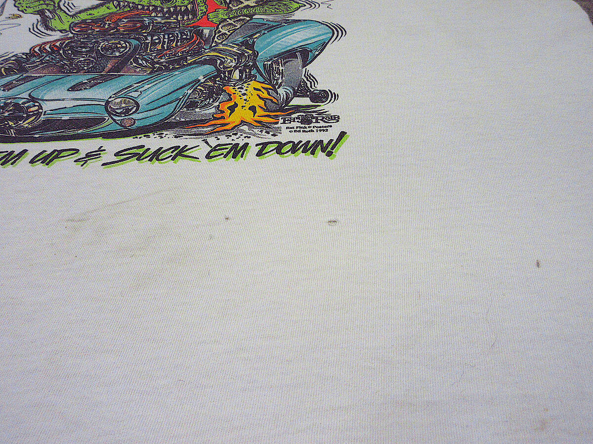 ビンテージ90's○RAT FINK BAD BOYS DRIVE BAD TOYS Tシャツ