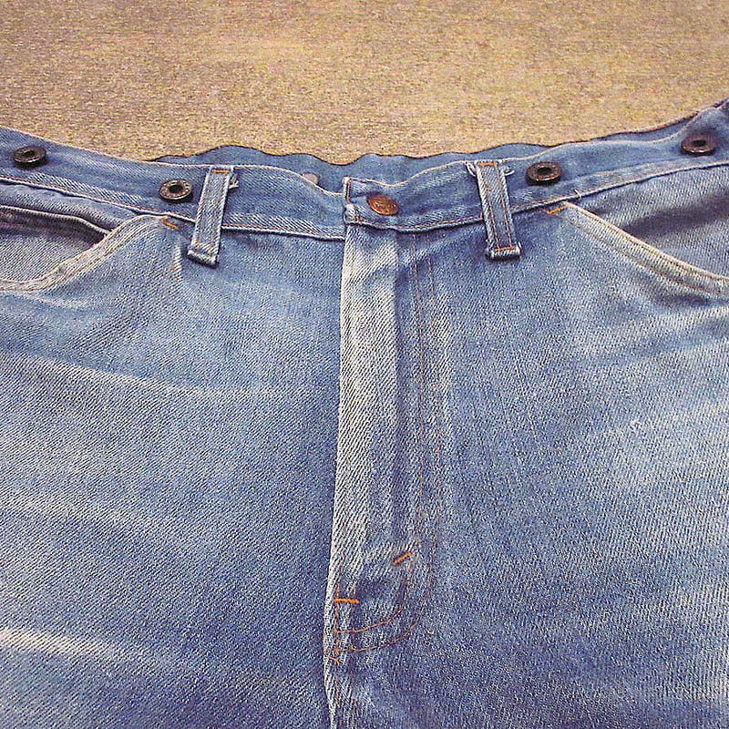 ビンテージ70's○BIG MACサスペンダーボタン付きデニムペインター