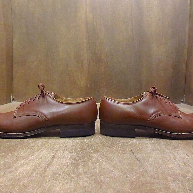 ビンテージ40's50's○DEADSTOCK U.S.NAVYサービスシューズ茶8C