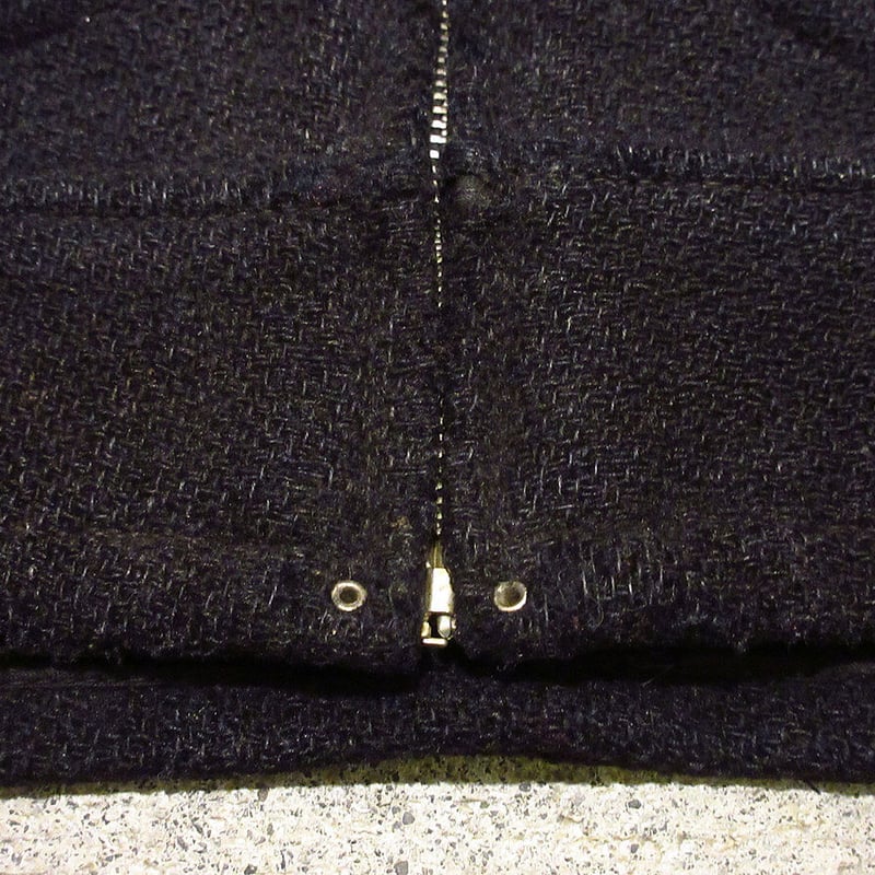 ビンテージ30's○MONTGOMERY WARD ウールスポーツジャケット黒○210326s