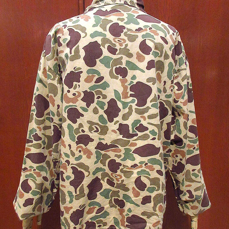 ビンテージ70's○ダックハンターカモ柄シャツ○230412k6-m-lssh-ot 1970