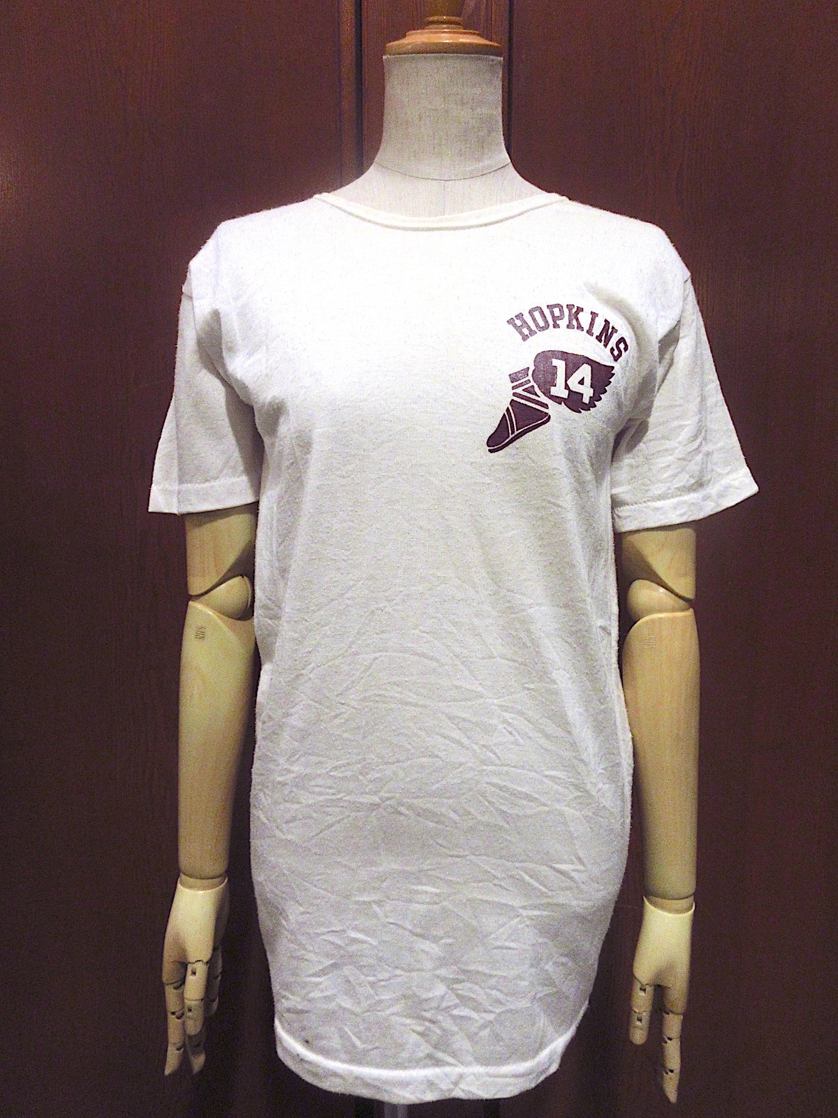 ビンテージ60's70's○Championウィングフット半袖Tシャツ白size