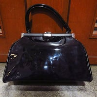 ビンテージ○DOONEY ＆ BOURKEレザーショルダーバッグ黒×茶○221017c1