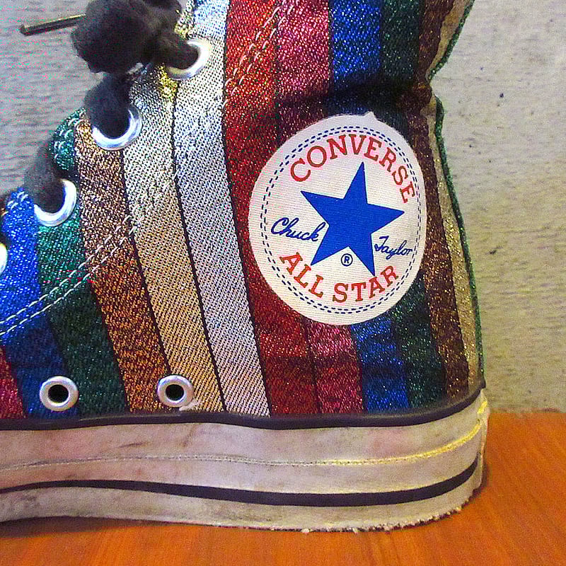 ビンテージ80's○MADE IN U.S.A. CONVERSE ALL STAR HIグリ
