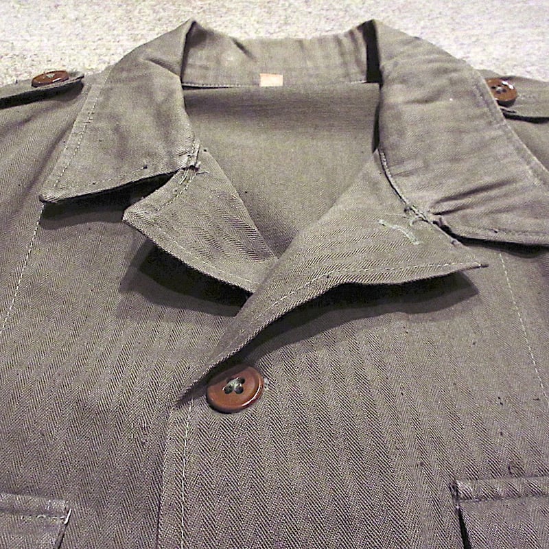 ビンテージ40's50's○U.S.ARMY M-1947 HBTユーティリティシャツsize