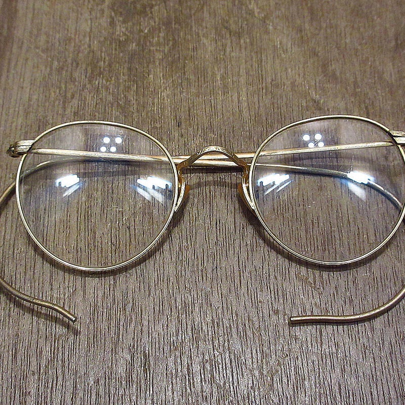 ビンテージ40's○B&L 1/10 12KGF FUL-VUE彫金ボストン眼鏡○220207