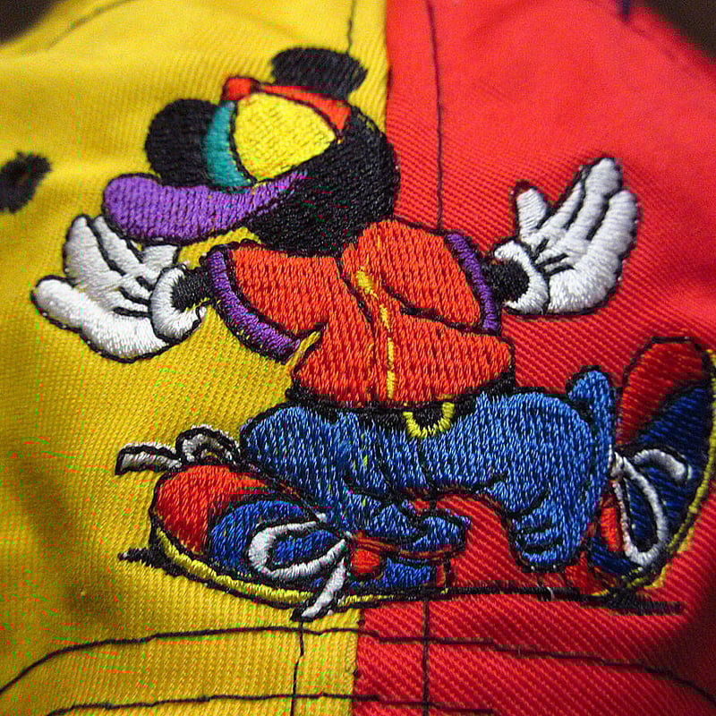 ビンテージ90's○ミッキーマウススナップバックキャップ ビンテージ90's○ミッキーマウススナップバックキャップ