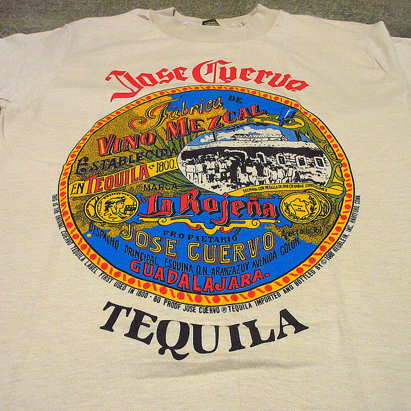 ビンテージ80's○DEADSTOCK JOSE CUERVO TEQUILAプリントTシャツ
