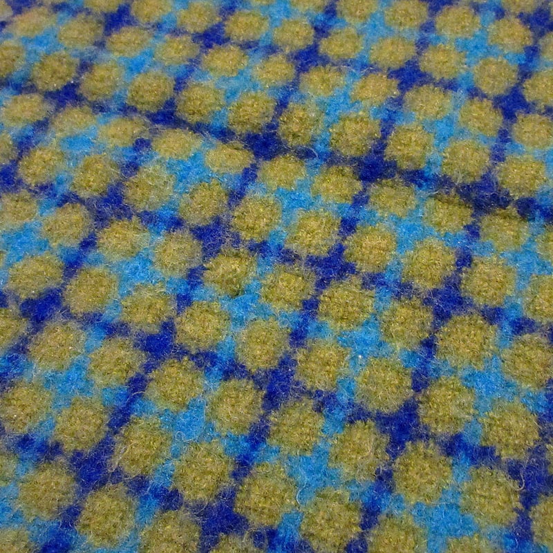 ビンテージ50's○PENDLETON チェックウールブランケット緑 124cm×113cm