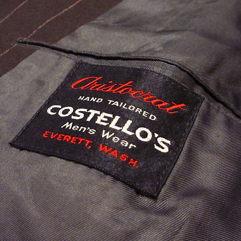 ビンテージ30's40's○Aristocratウールストライプスーツスリーピース