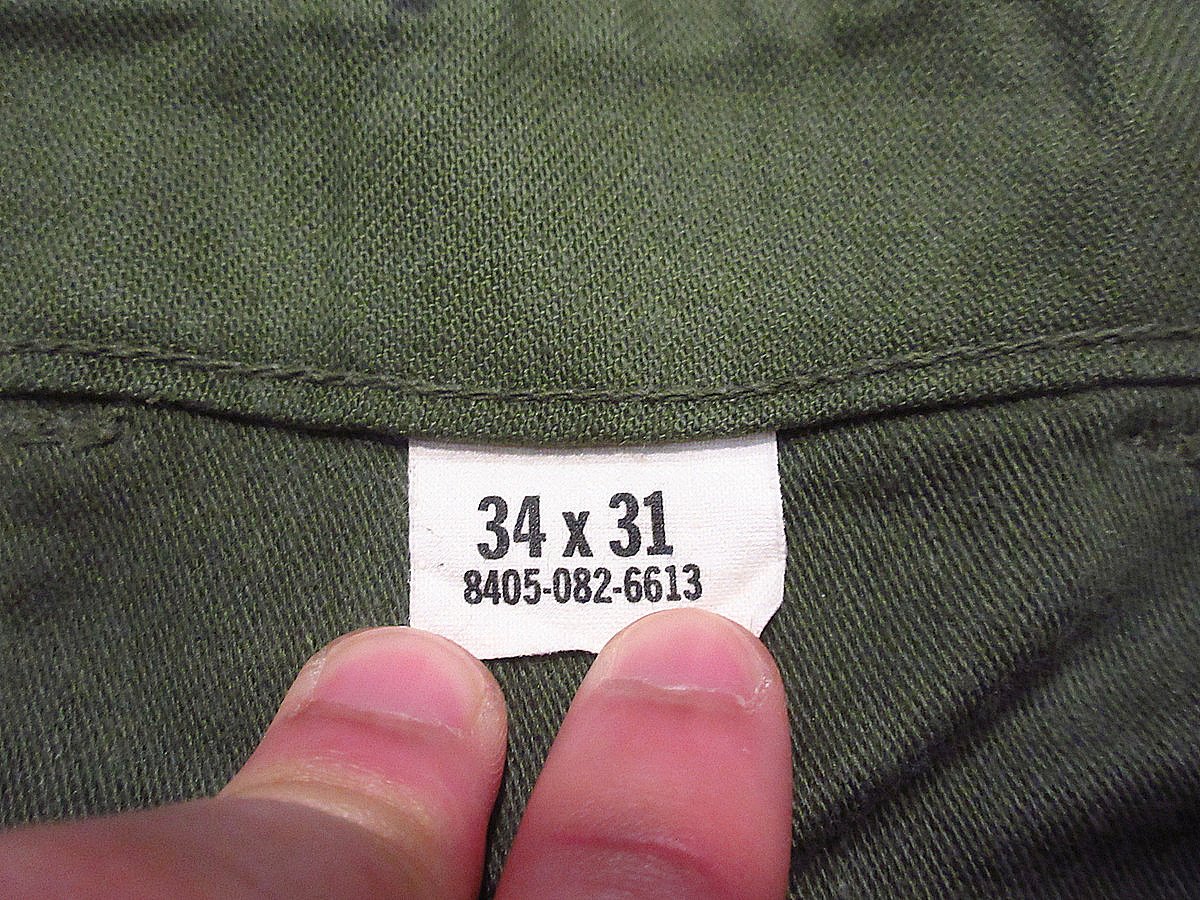 ビンテージ60's○U.S.ARMYボタンフライコットンサテンベイカー