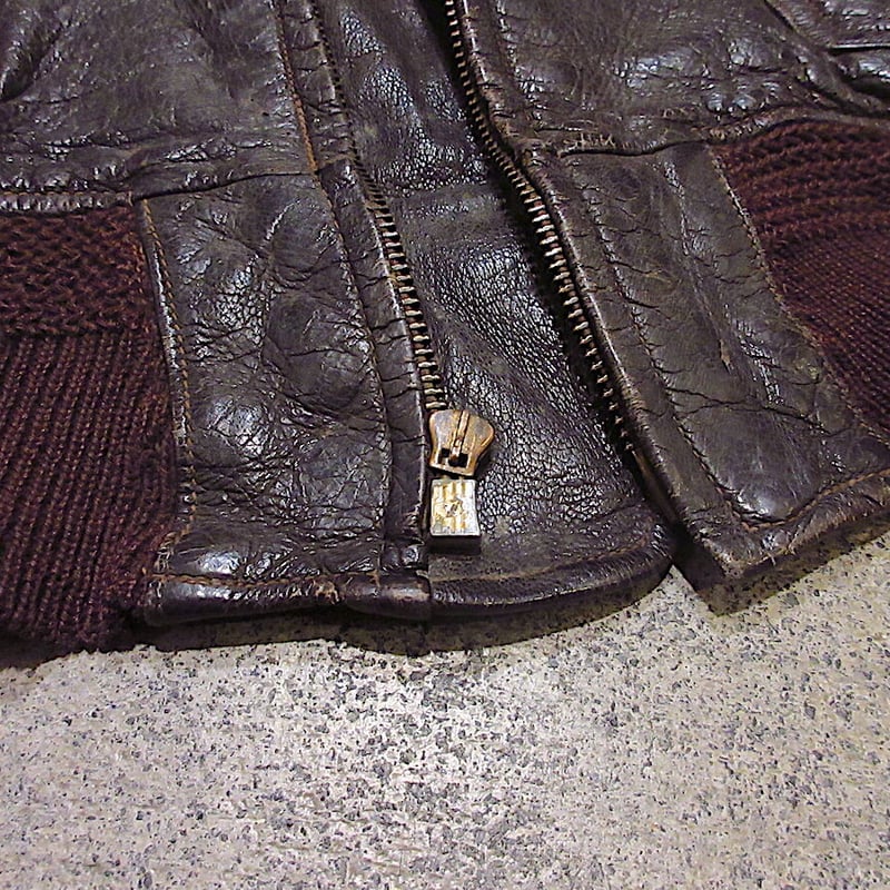 ビンテージ40's○U.S.ARMY NAVY AN-J3Aフライトジャケットsize 38○