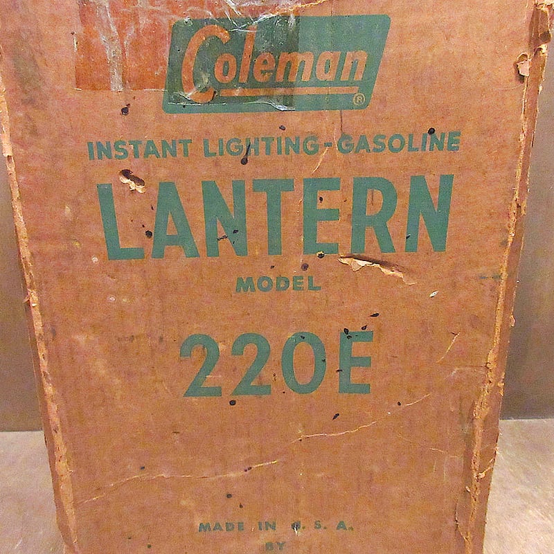 ビンテージ50's○Coleman 220Eダブルマントルランタン 元箱付き ビンテージ50's○Coleman 220Eダブルマントルランタン 元箱付き