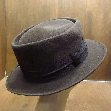 ビンテージ50’s●KNOXフェルトポークパイハット●220120k2-m-ht-flt 1950sノックスフェドラハットメンズ帽子古着中折れ帽ソフト帽
