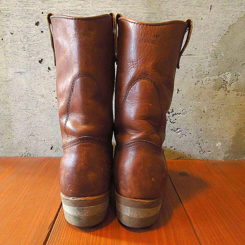 d*e様 【ビンテージ90年製】レッドウィング ペコス プリント羽タグ ビンテージ90's○DEADSTOCK RED WINGプリント羽根タグ