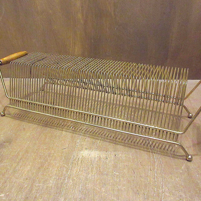 1960s ヴィンテージ レコードラック スチールメッシュラック ブック