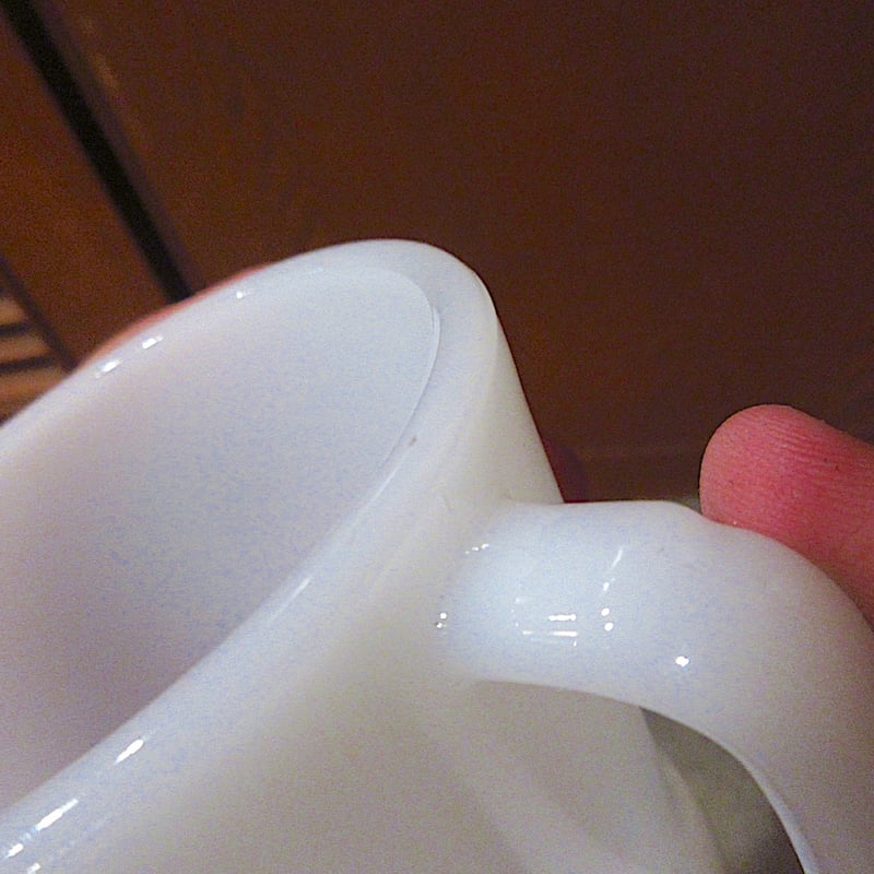 ビンテージ○Fire King Dハンドルマグ白○260306z6-frk