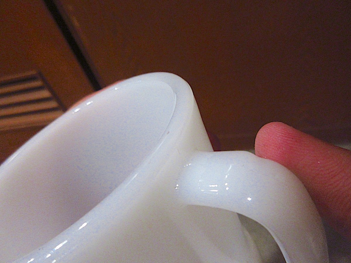 ビンテージ○Fire King Dハンドルマグ白○260306z6-frk