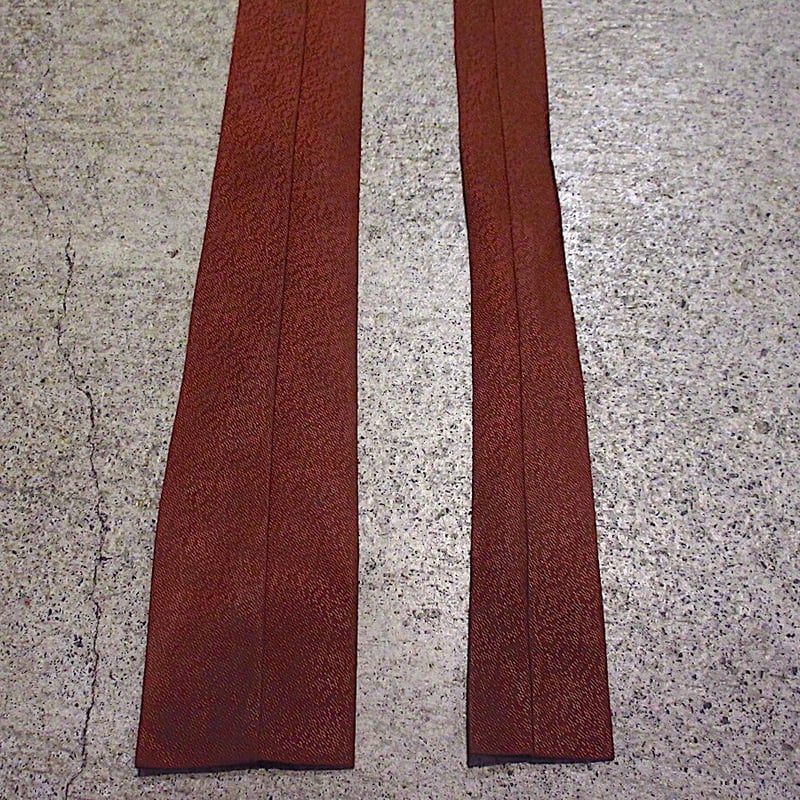 ビンテージ50's○模様入りスクエアタイ茶○231024c10-nct 1950s