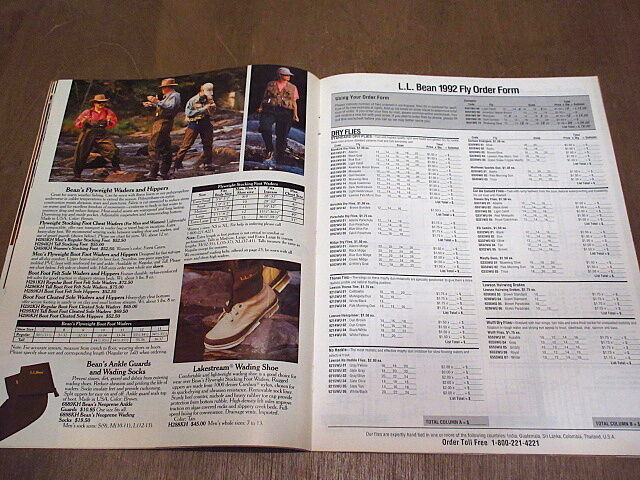 ビンテージ90's○L.L.Bean 1992年フライフィッシングカタログ