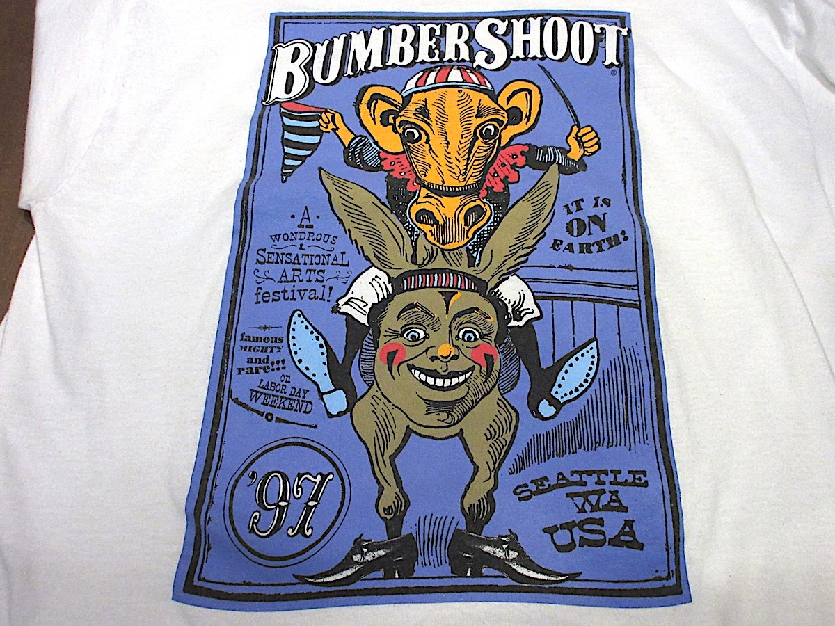 ビンテージ90's○BUMBER SHOOT 1997年フェスティバルTシャツ白size XL