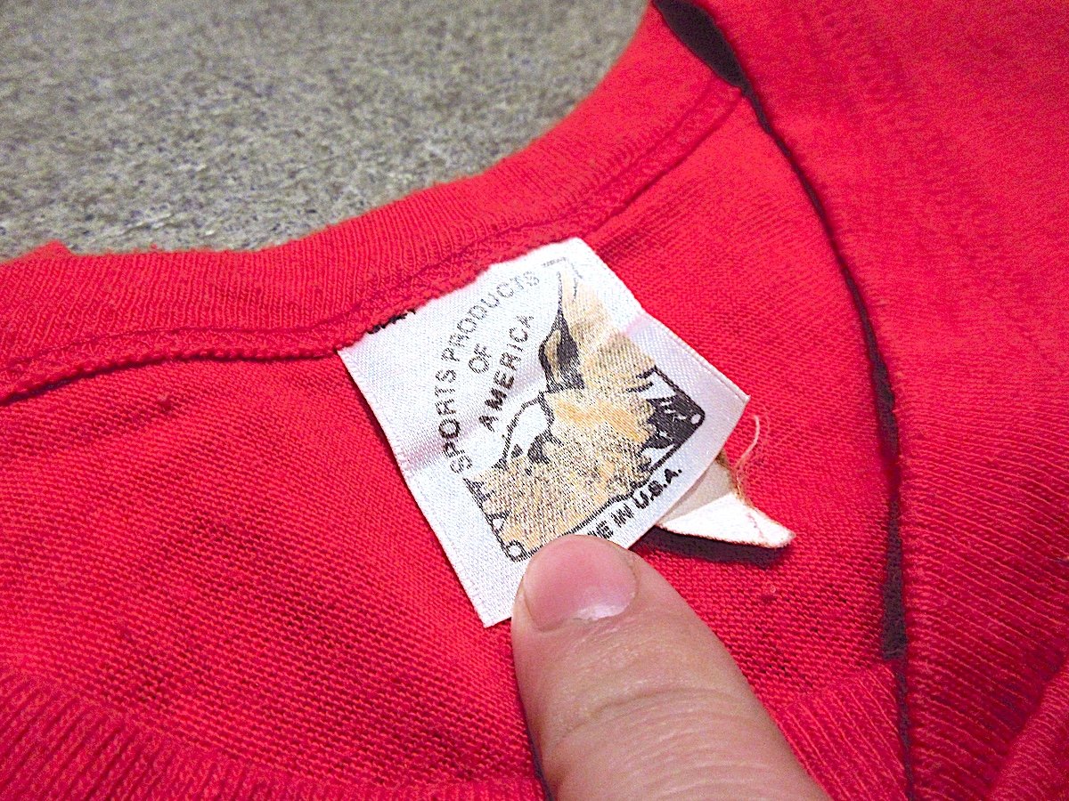 ビンテージ80's○CASTLE ROCK ROCKETSフットボールTシャツ赤size M○