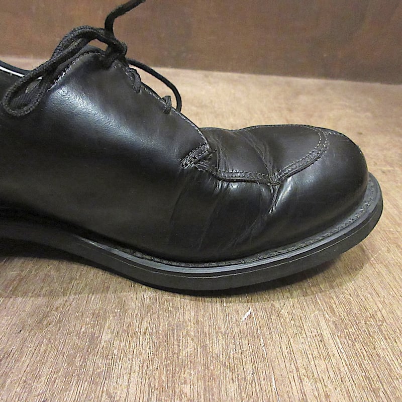 激レア80s★ビンテージ  Uチップレザーシューズ ドレスシューズ 10 ビンテージ80's○レディースレザーUチップシューズ黒size 7B