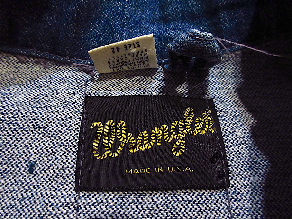 ビンテージ70's○Wrangler 127MJデニムジャケットsize 42○230915c