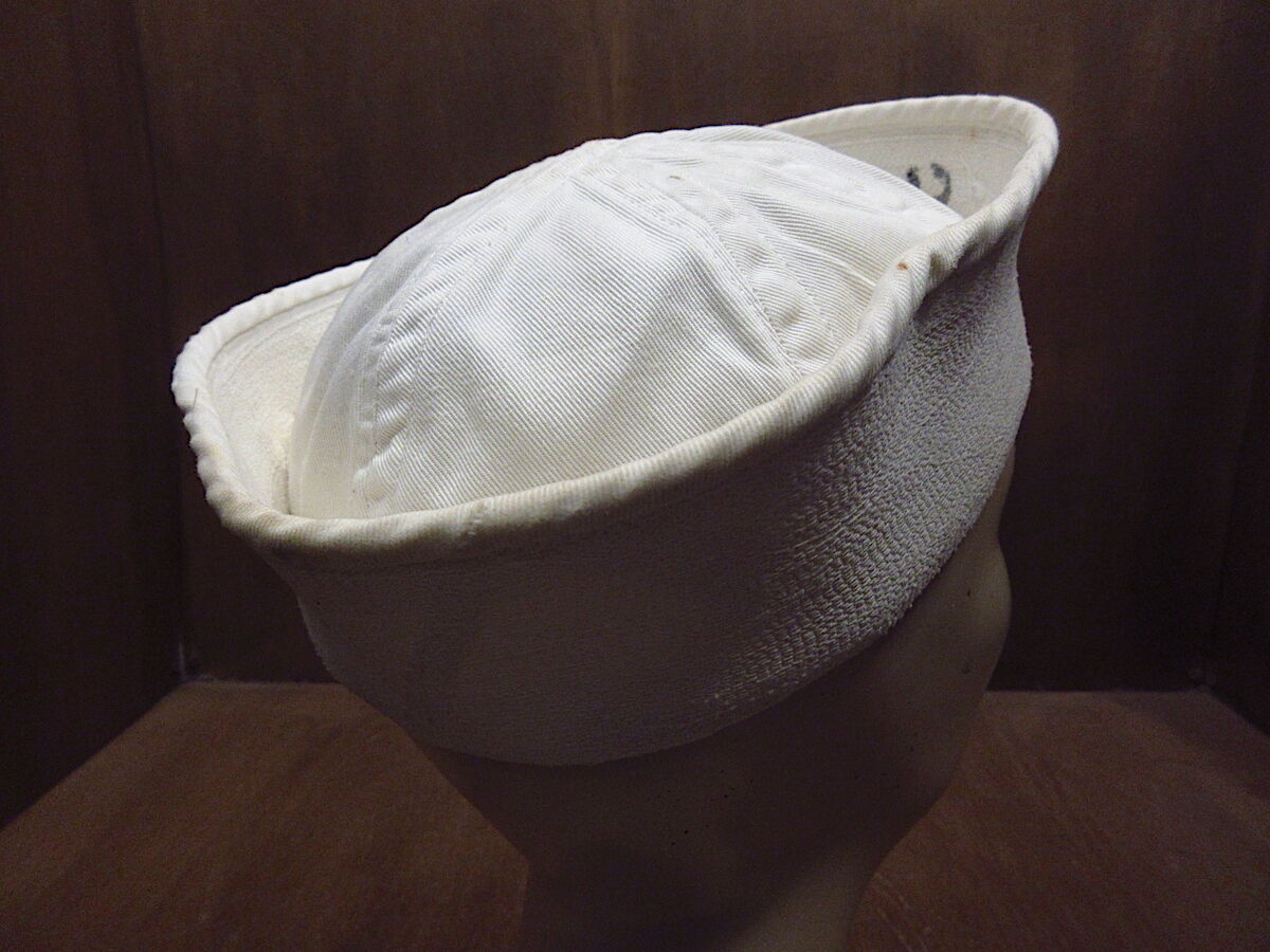 ビンテージ40's○USNRステンシル入りセーラーハット○220510i4-m