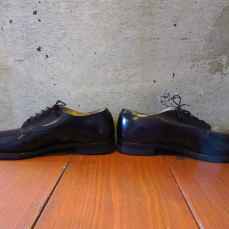 ビンテージ70's○DEADSTOCK U.S.NAVYレザーソールサービスシューズ黒