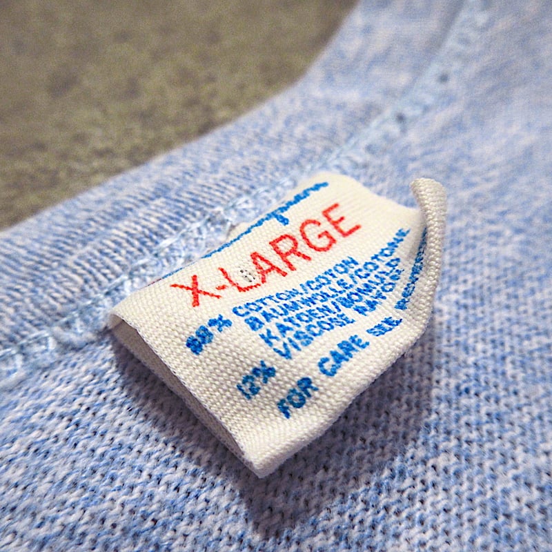 ビンテージ80's○Champion WISCONSINトリコタグ半袖Tシャツ青杢size X