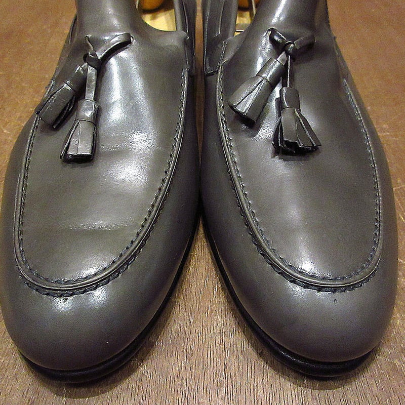 ビンテージ○DEADSTOCK Johnston ＆ Murphyレザータッセルローファー 