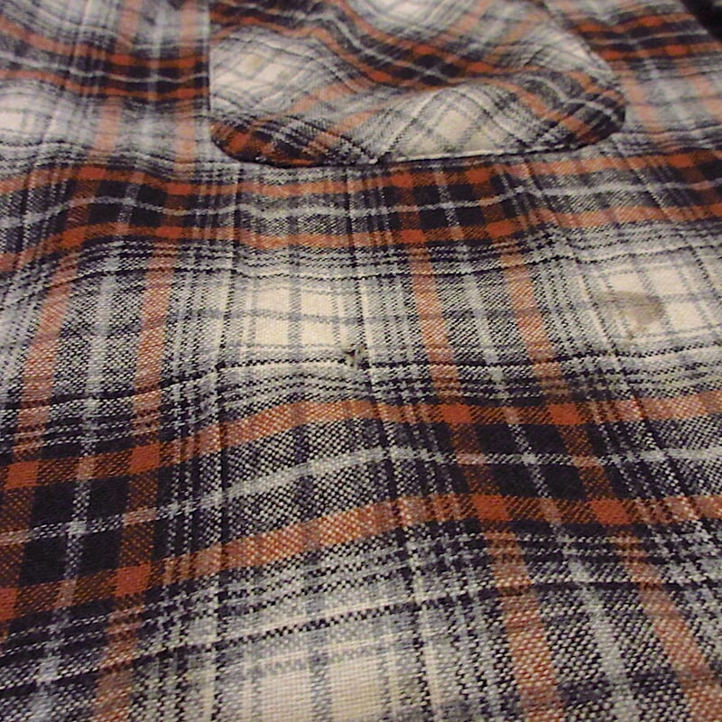 ビンテージ60's○BRENTチェックループカラーシャツsize L