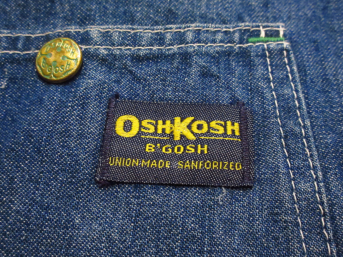 ビンテージ70's○OSHKOSHデニムカバーオールsize 38REG○240515i2-m