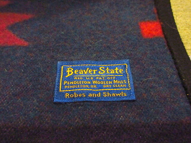 ビンテージ○PENDLETON Beaver Stateネイティブウールブランケットsize