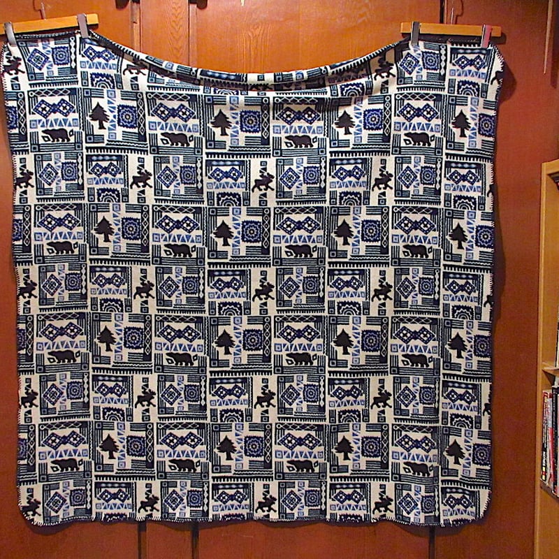 ビンテージ90's○L.L.Beanフリース総柄ブランケットsize 146cm ビンテージ90's○L.L.Beanフリース総柄ブランケットsize 146cm